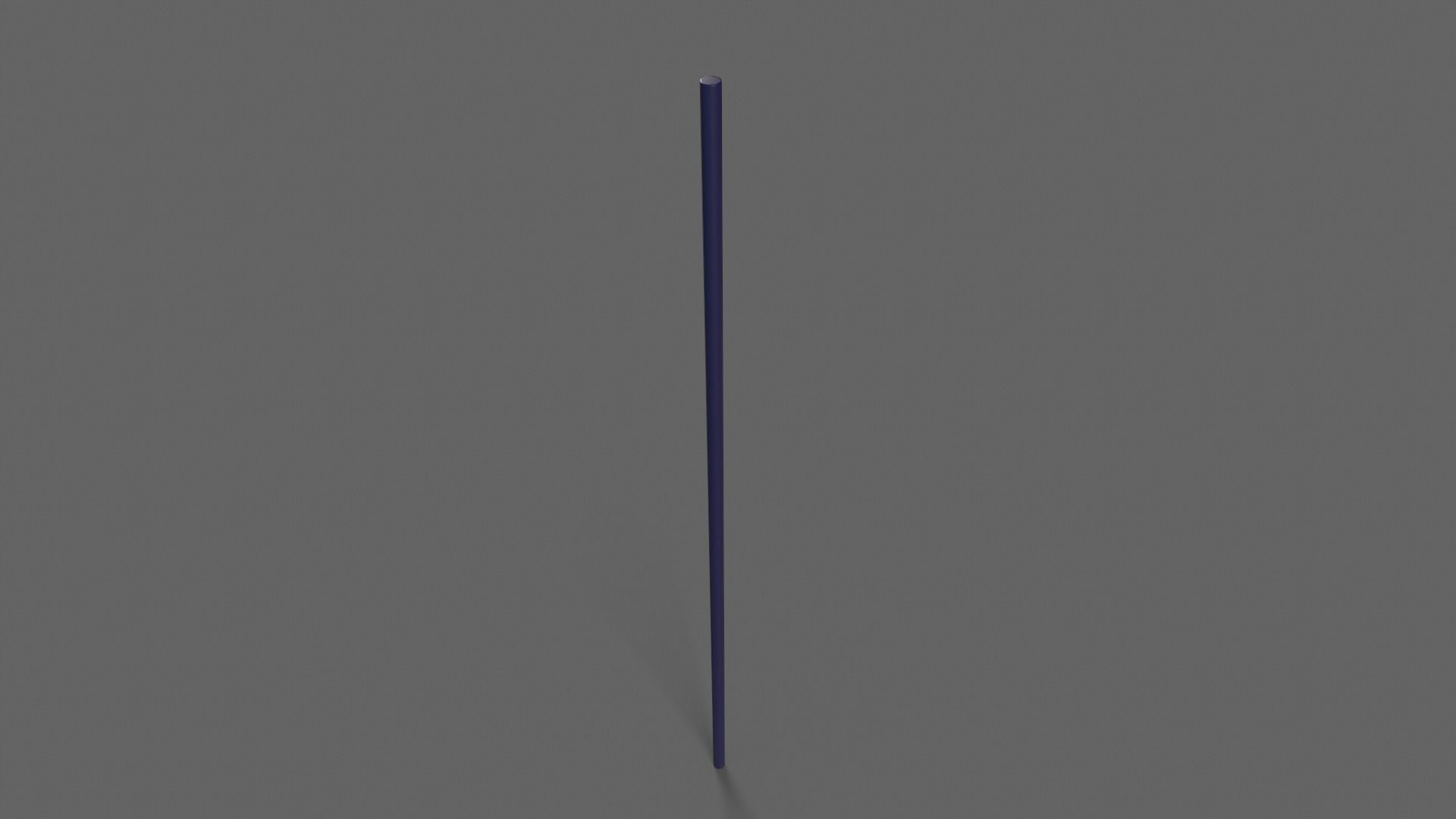 PBR Wushu Stick Blue Low-poly 3D model_6