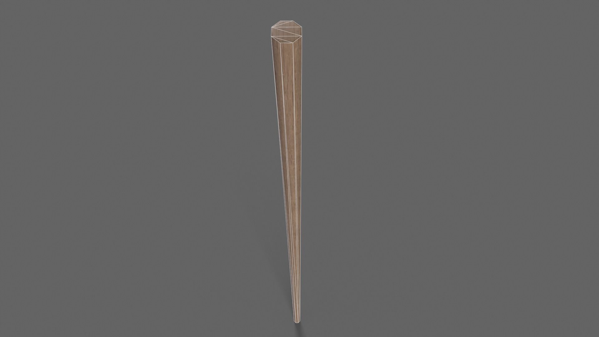 PBR Wushu Stick Wood1 Low-poly 3D model_5