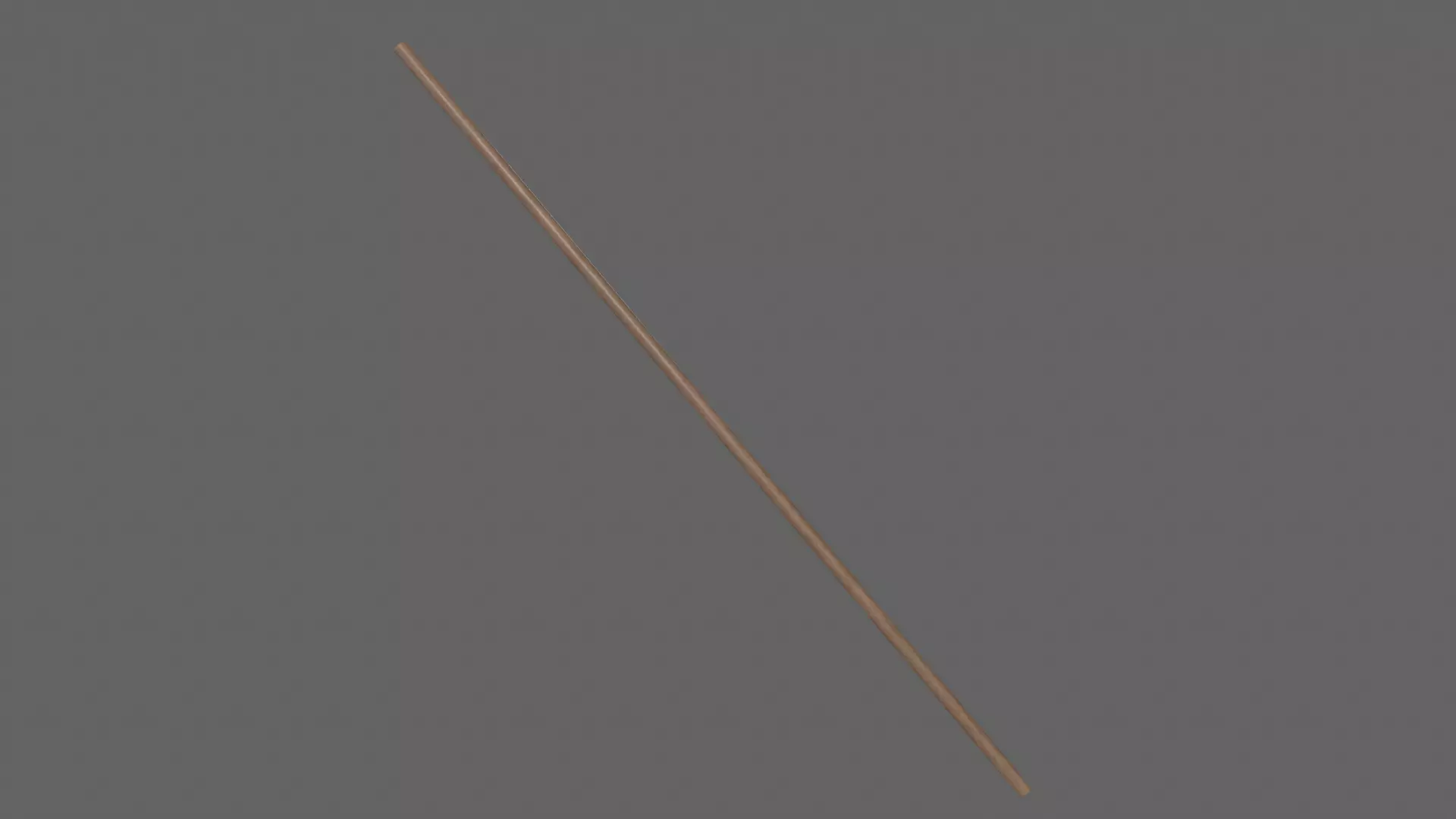 PBR Wushu Stick Wood1 Low-poly 3D model_0