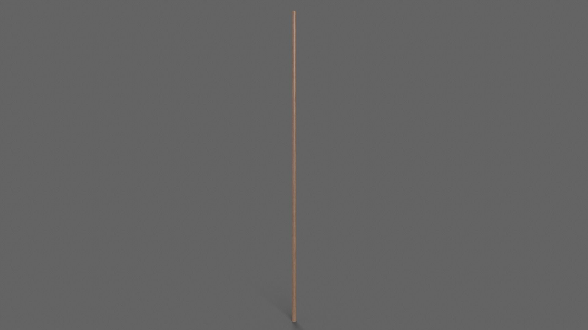 PBR Wushu Stick Wood1 Low-poly 3D model_2