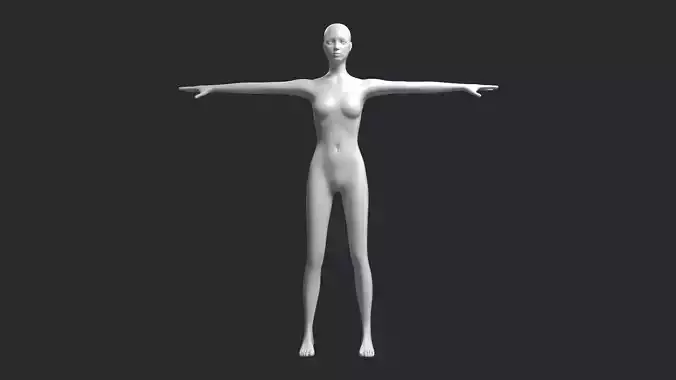 Animated Female Base Mesh 3D model