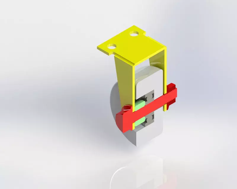 Fixed Caster Wheel Free 3D model_0