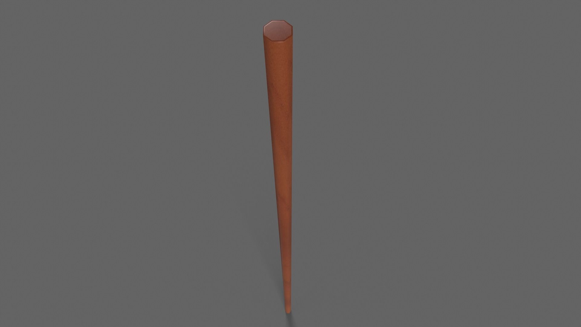 PBR Wushu Stick Wood2 Low-poly 3D model_4