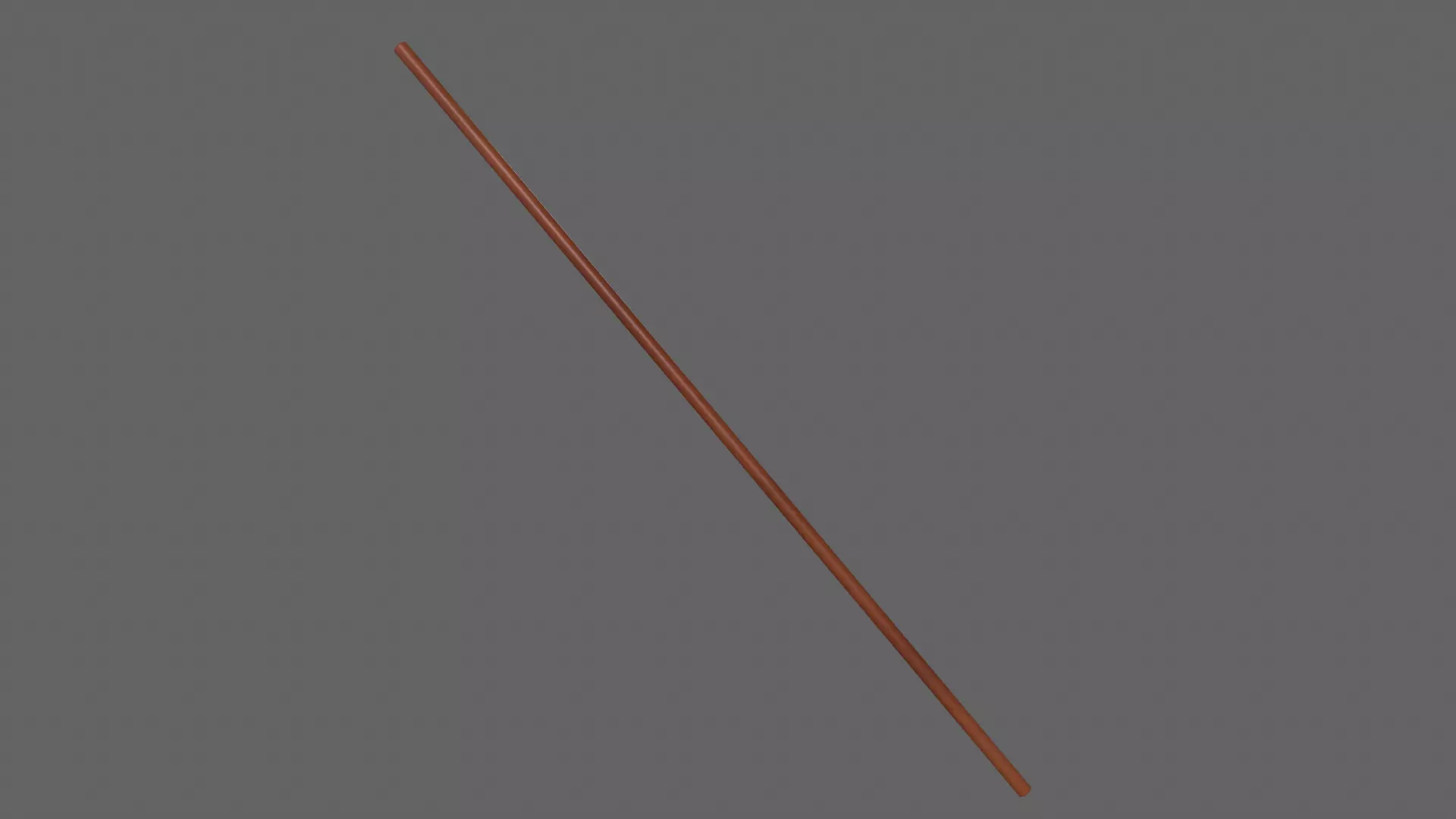 PBR Wushu Stick Wood2 Low-poly 3D model_0