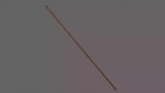PBR Wushu Stick Wood3 Low-poly 3D model