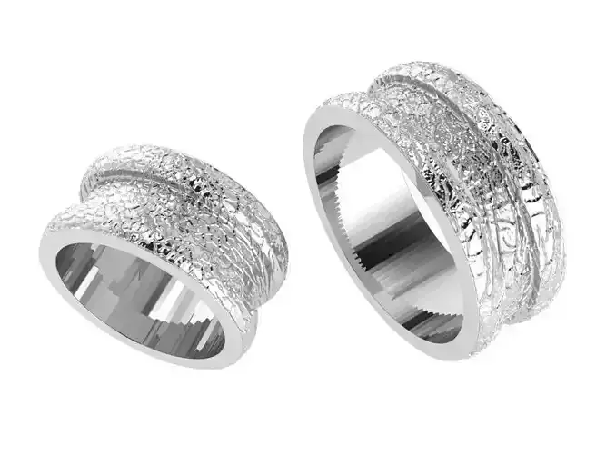 Hammered Textured Wedding Band Ring 0513