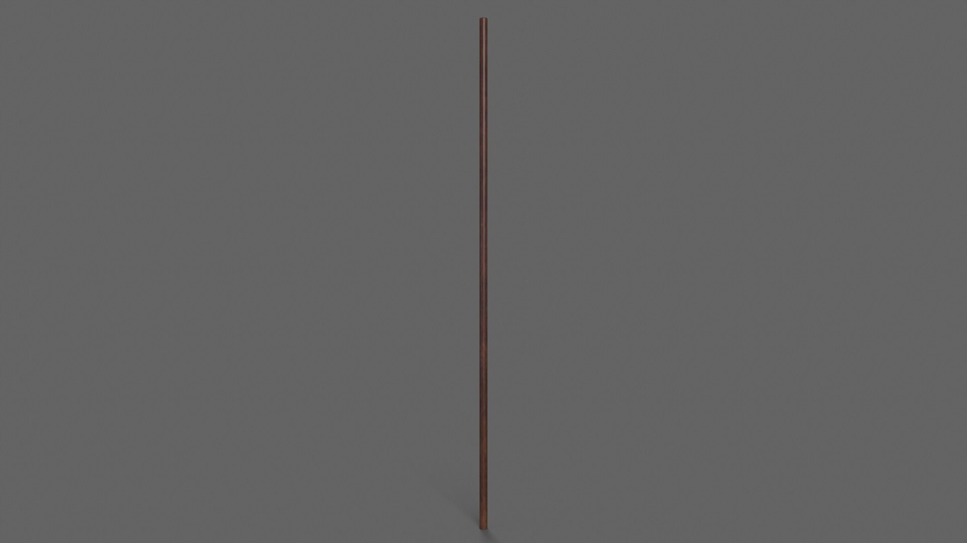PBR Wushu Stick Wood4 Low-poly 3D model_2