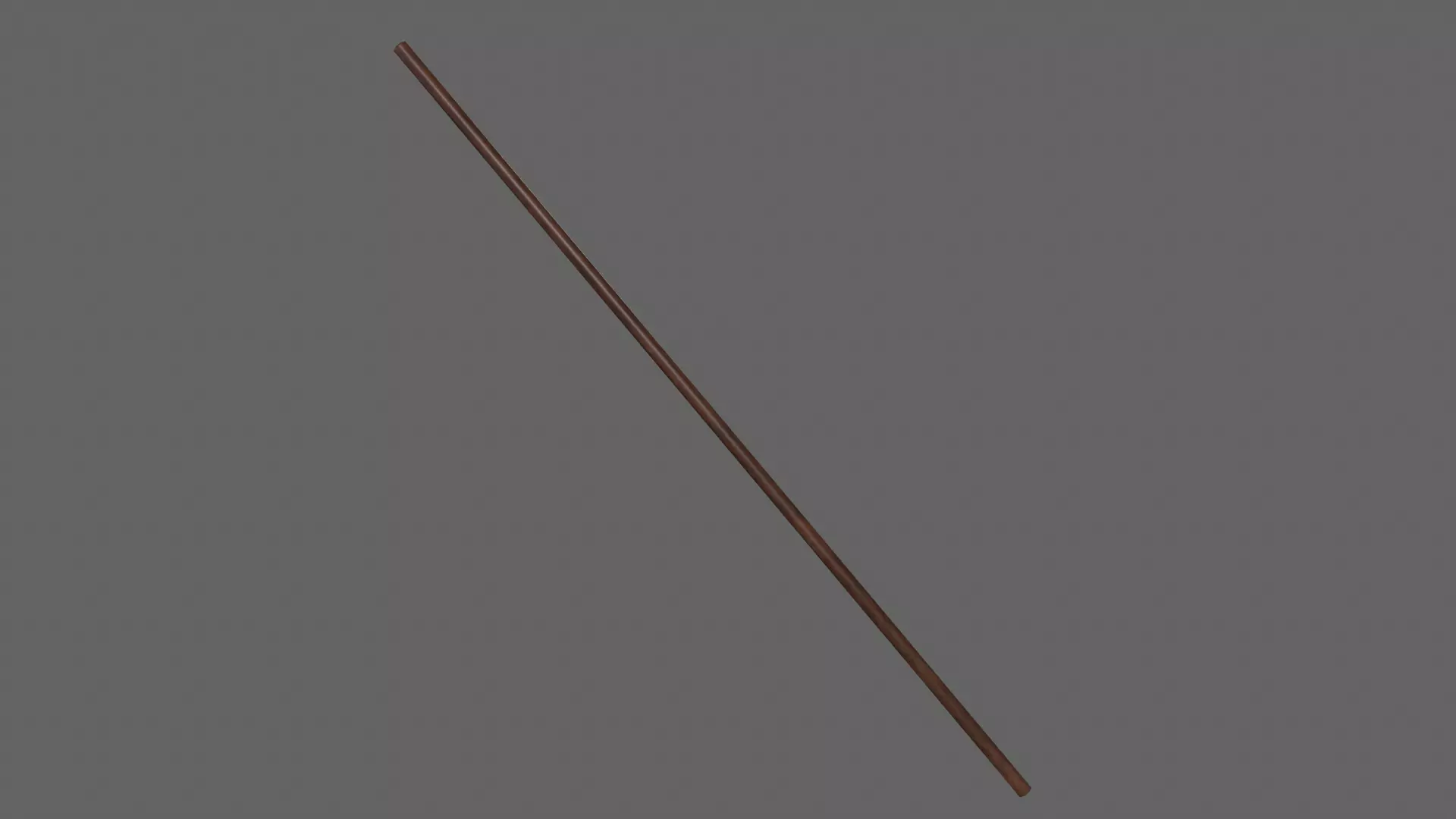 PBR Wushu Stick Wood4 Low-poly 3D model_0