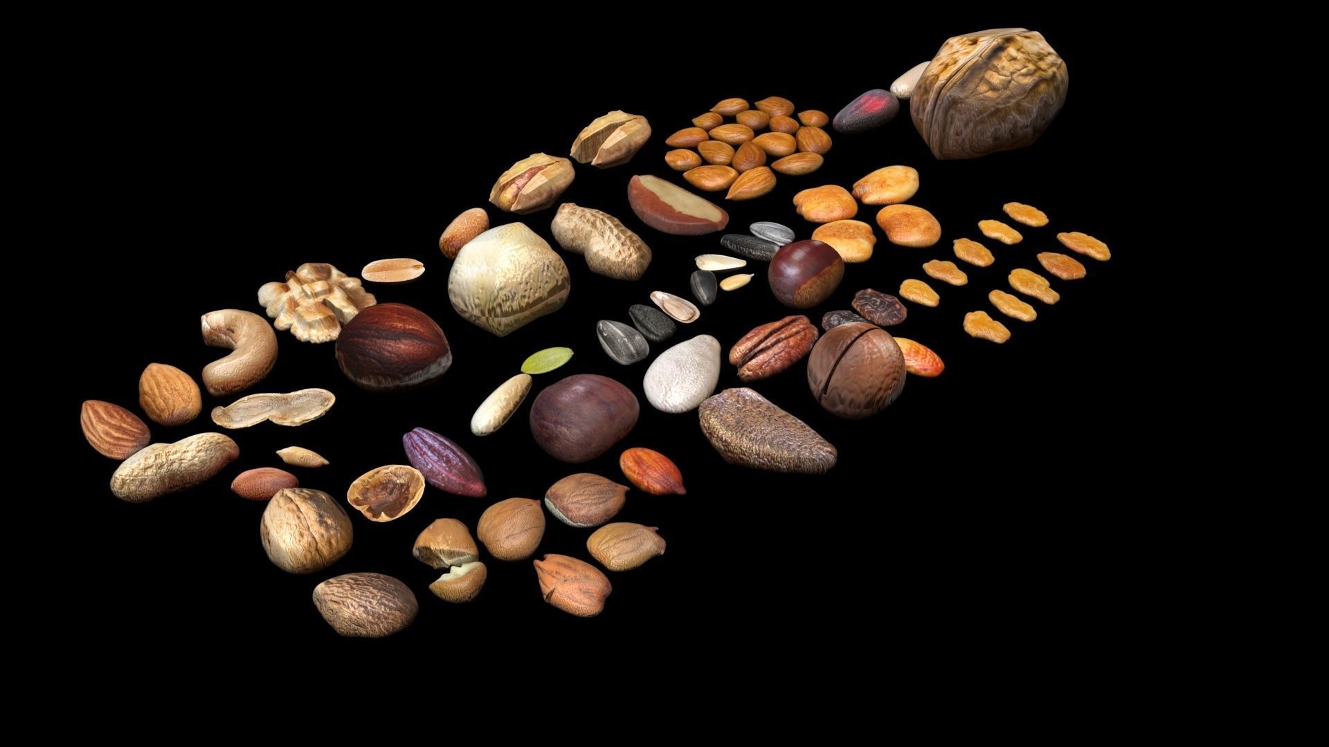Nuts Collection 3D model_2