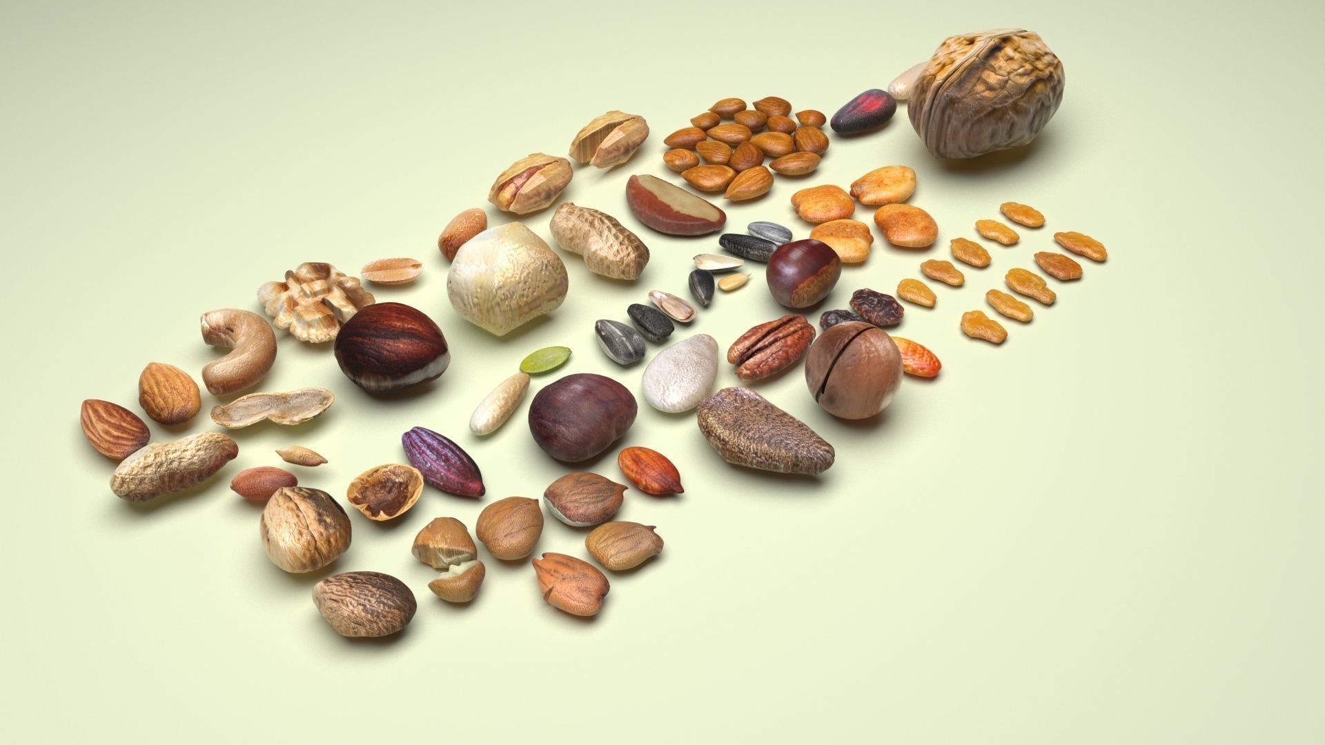 Nuts Collection 3D model_1