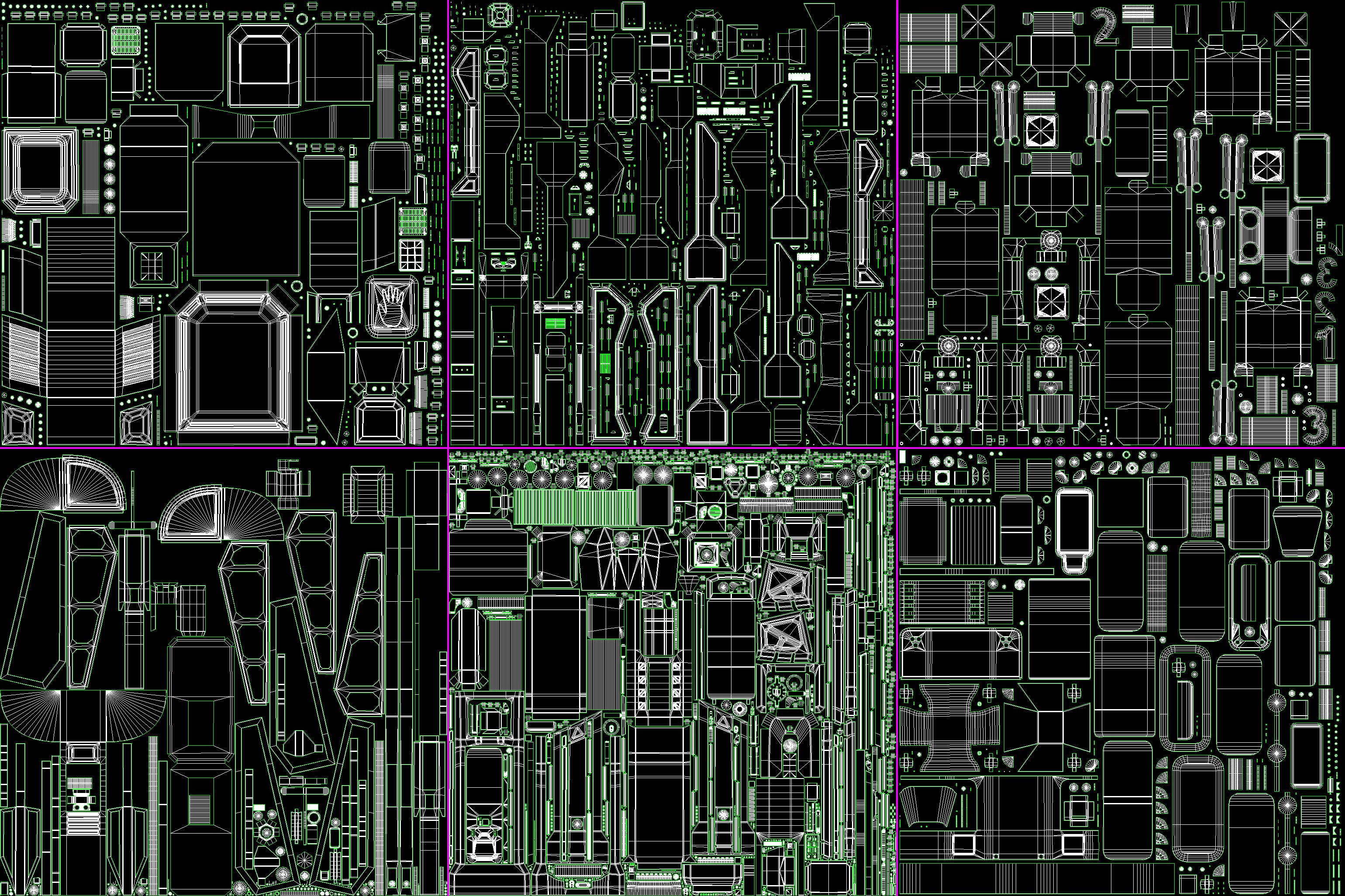 SCI-FI Switches - 10 pieces 3D model_3