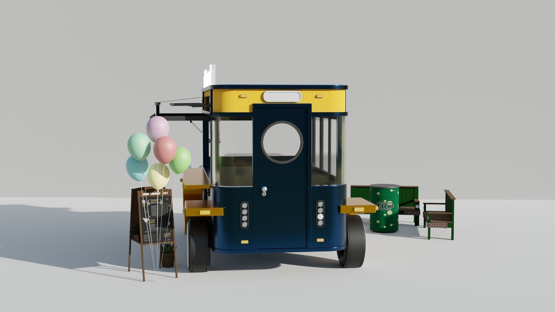 Food Truck 3D model_16