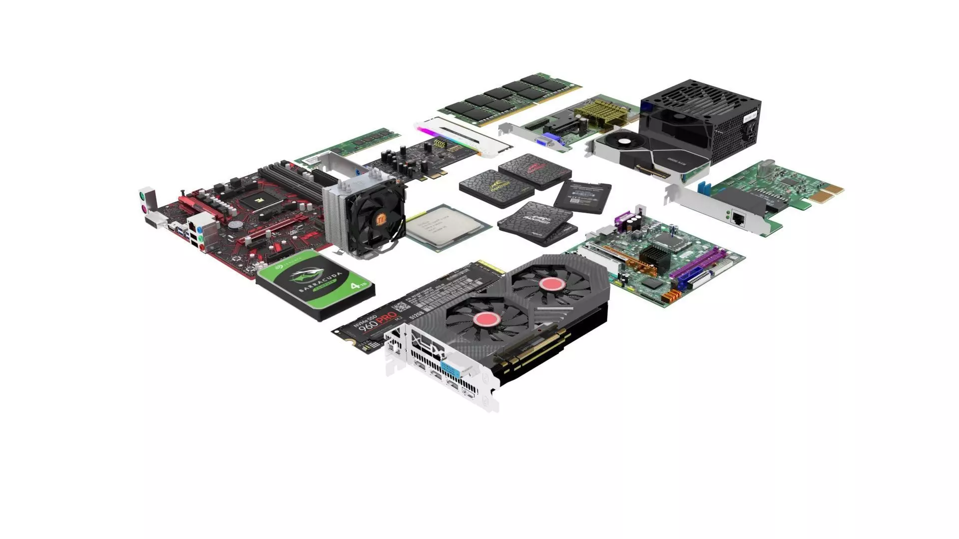 Computer Parts Collection 3D model_0