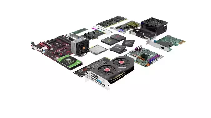 Computer Parts Collection 3D model Computer Parts Collection 3D model
