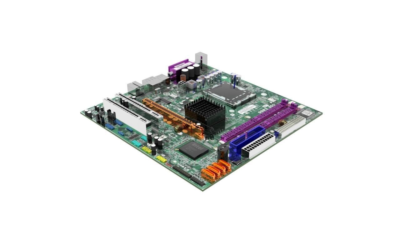 Computer Parts Collection 3D model_1