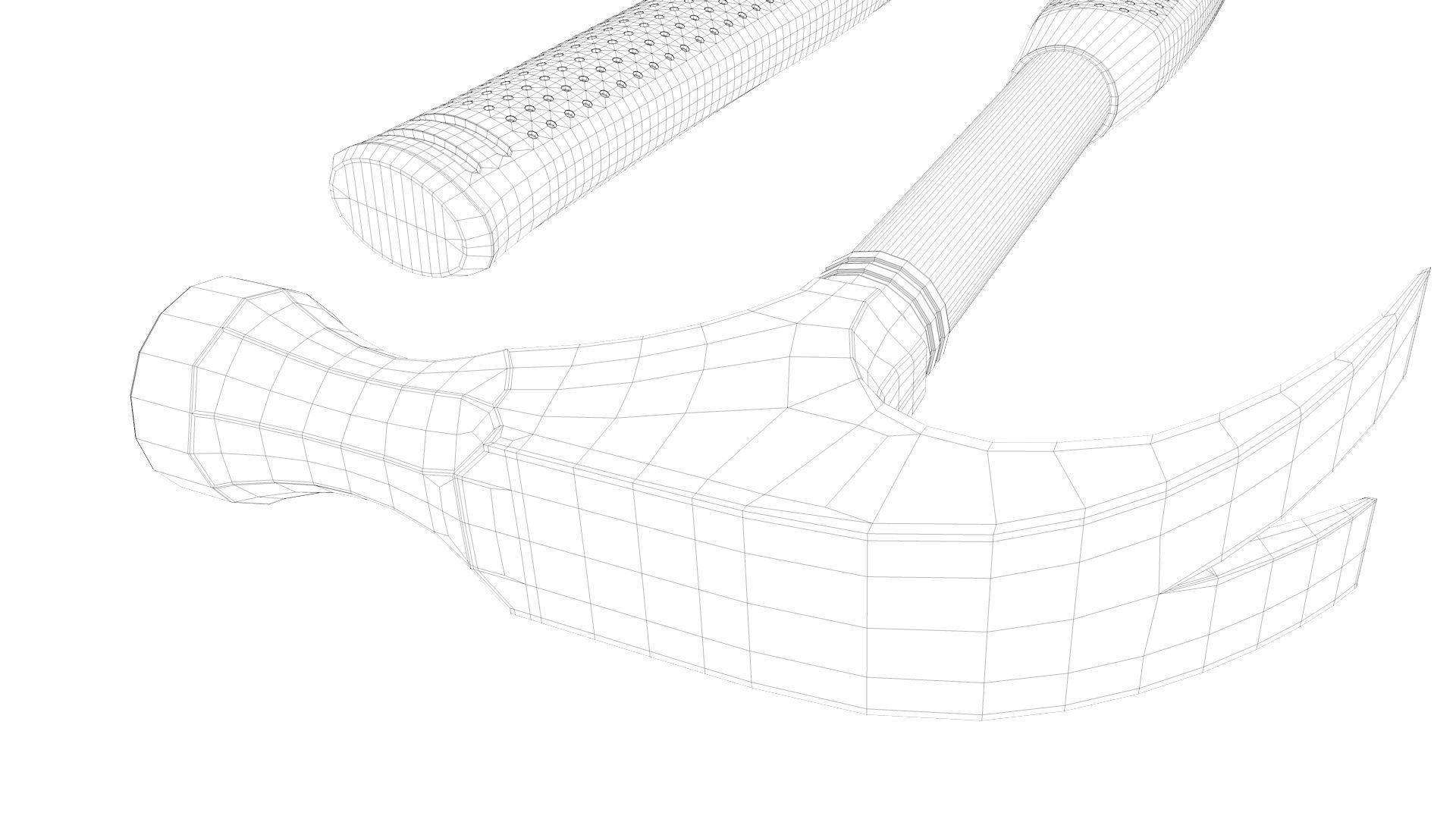 High Quality Worn Hammer 3D model_12