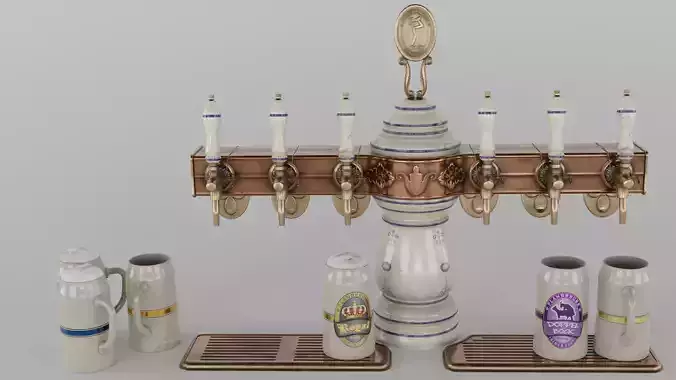 Classic Bavarian beer dispenser