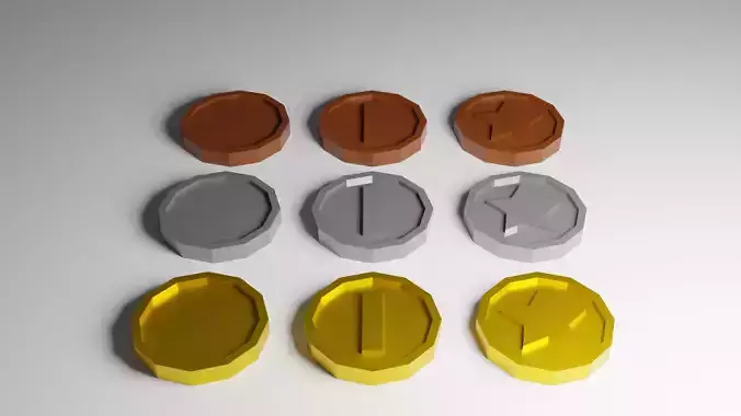 Low-poly Coin Pack 3 Bonus Materials