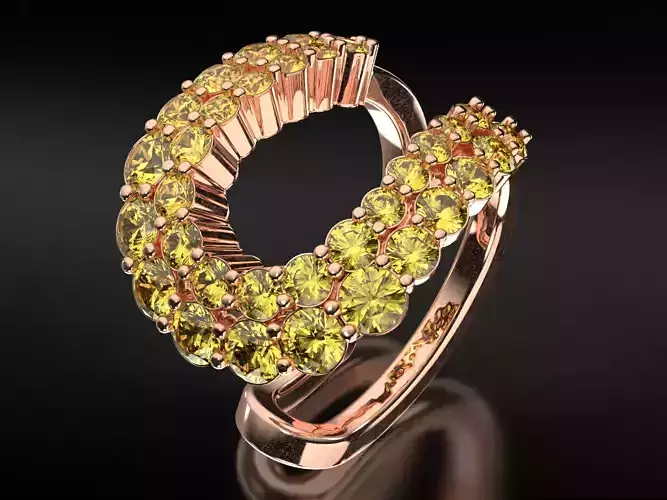 stylish ring clip with diamonds 749