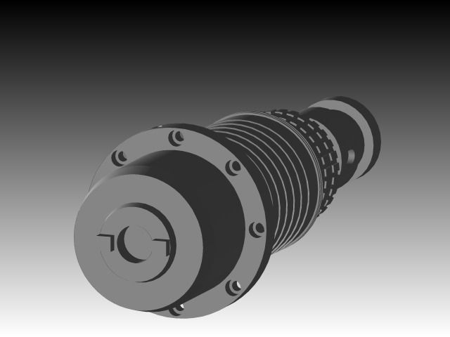 BT 40 TOOL SPINDLE Free 3D model_1