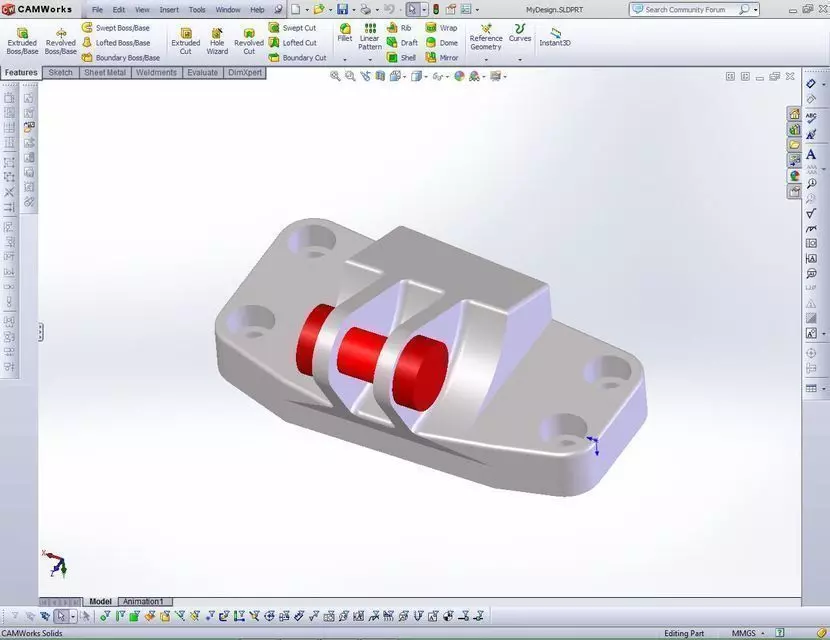 GE Jet Engine Bracket Free 3D model_0