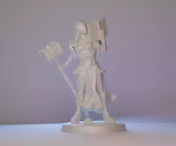 Printable Priestess miniature v2 3D print model