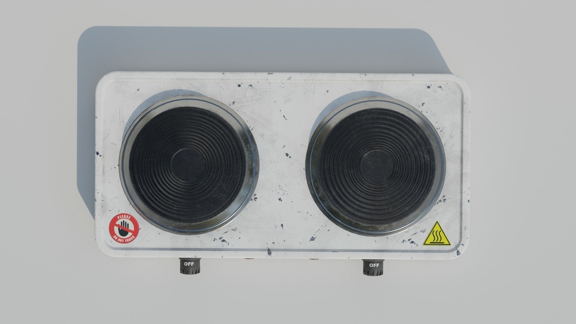 Electric Stove Rusted 3d model Low-poly 3D model_2