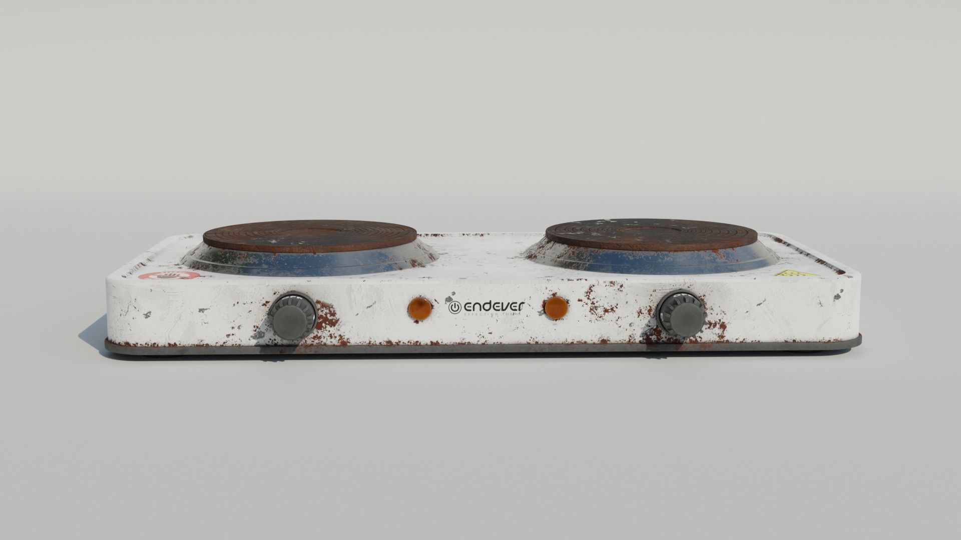 Electric Stove Rusted 3d model Low-poly 3D model_7