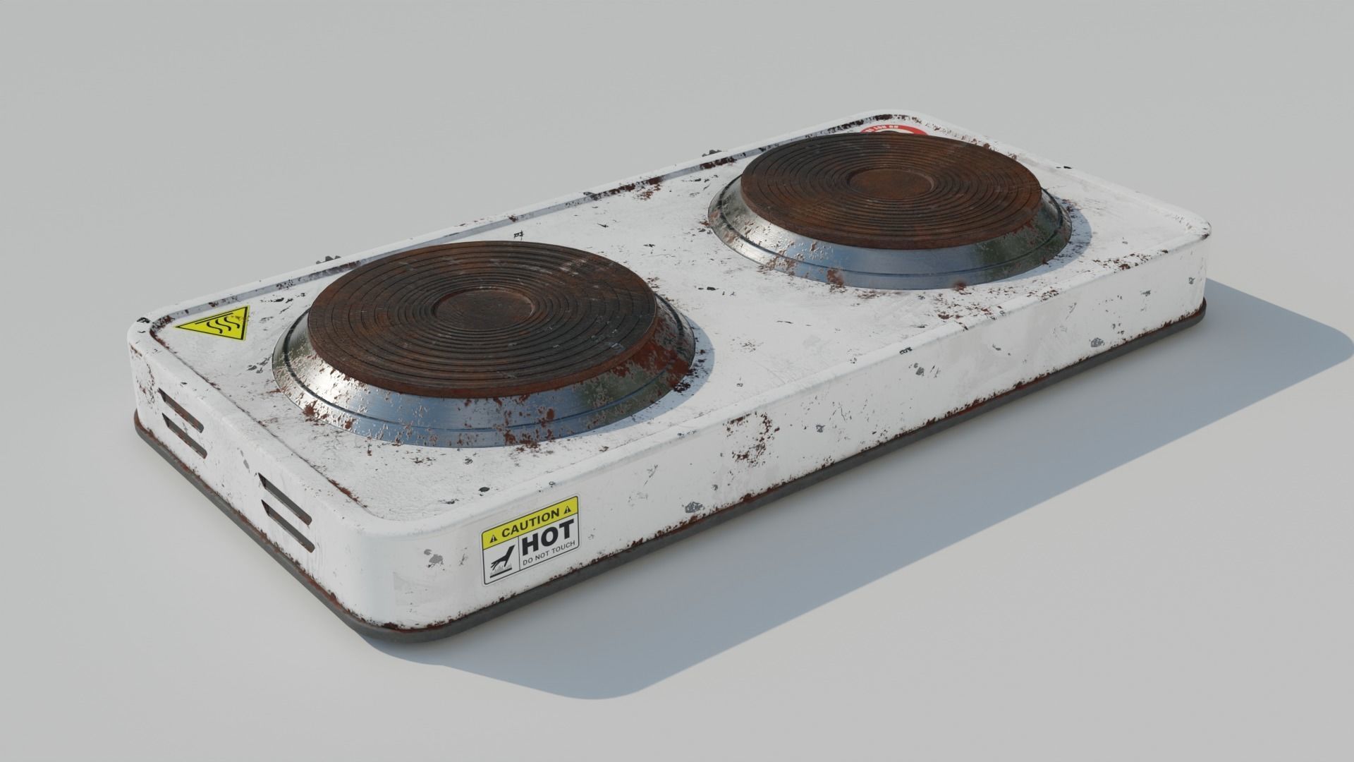 Electric Stove Rusted 3d model Low-poly 3D model_9