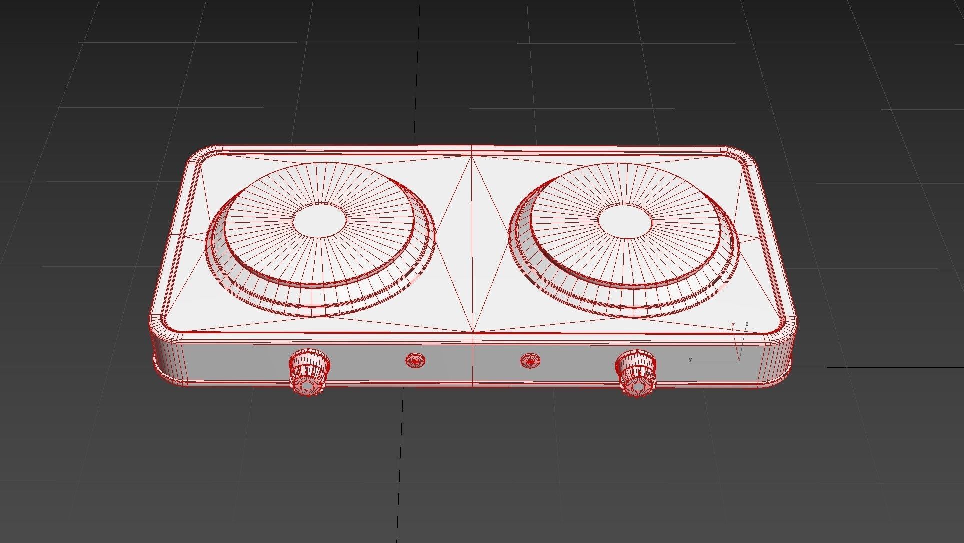 Electric Stove Rusted 3d model Low-poly 3D model_11