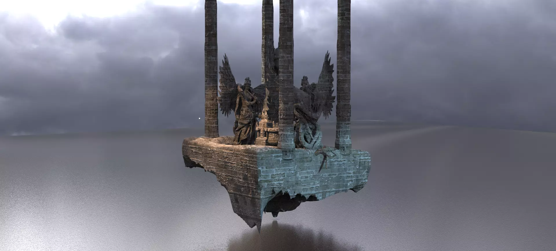 Fallen Angel Blood Font Dark 7  3D model_0