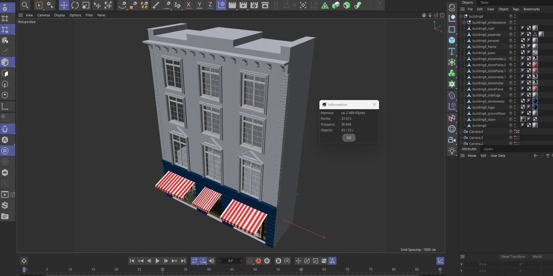 European Buildings Set 3D model_37