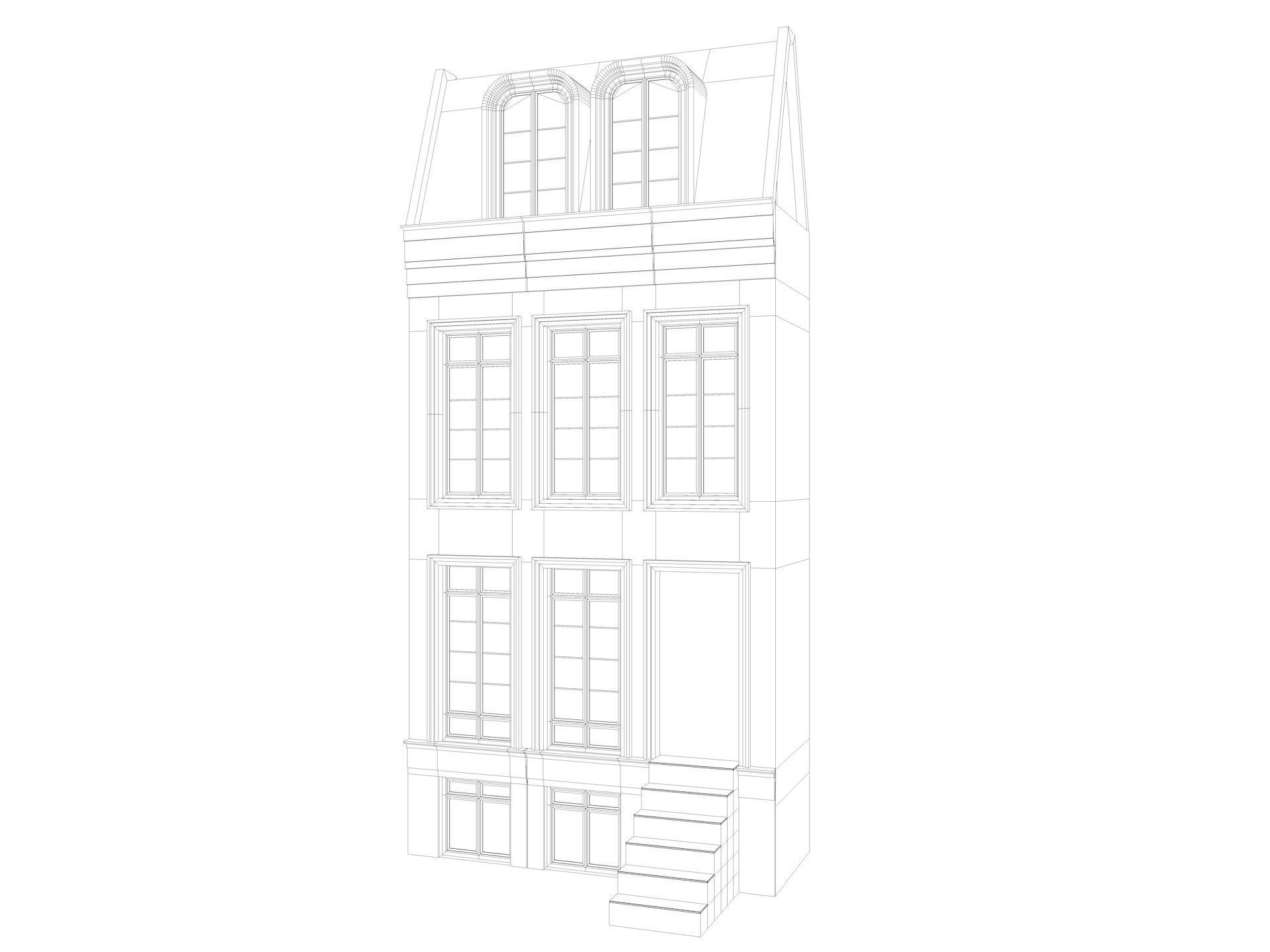 European Buildings Set 3D model_28