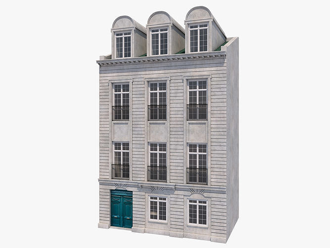 European Buildings Set 3D model 3