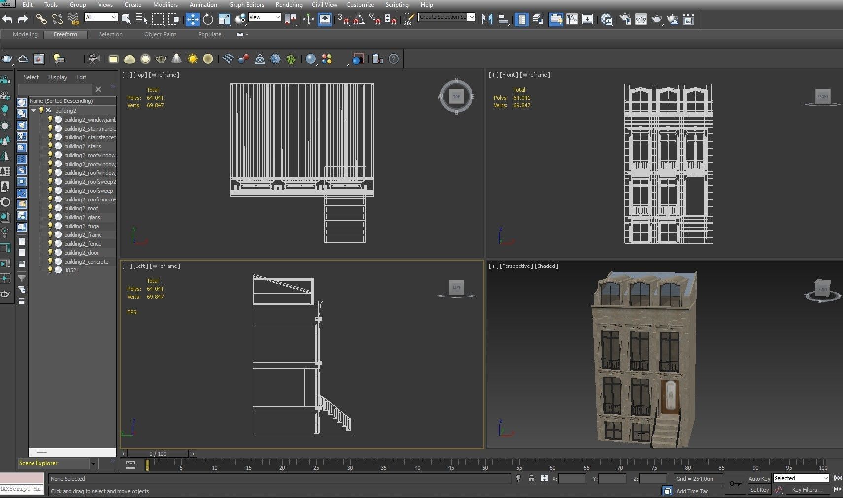 European Buildings Set 3D model_12