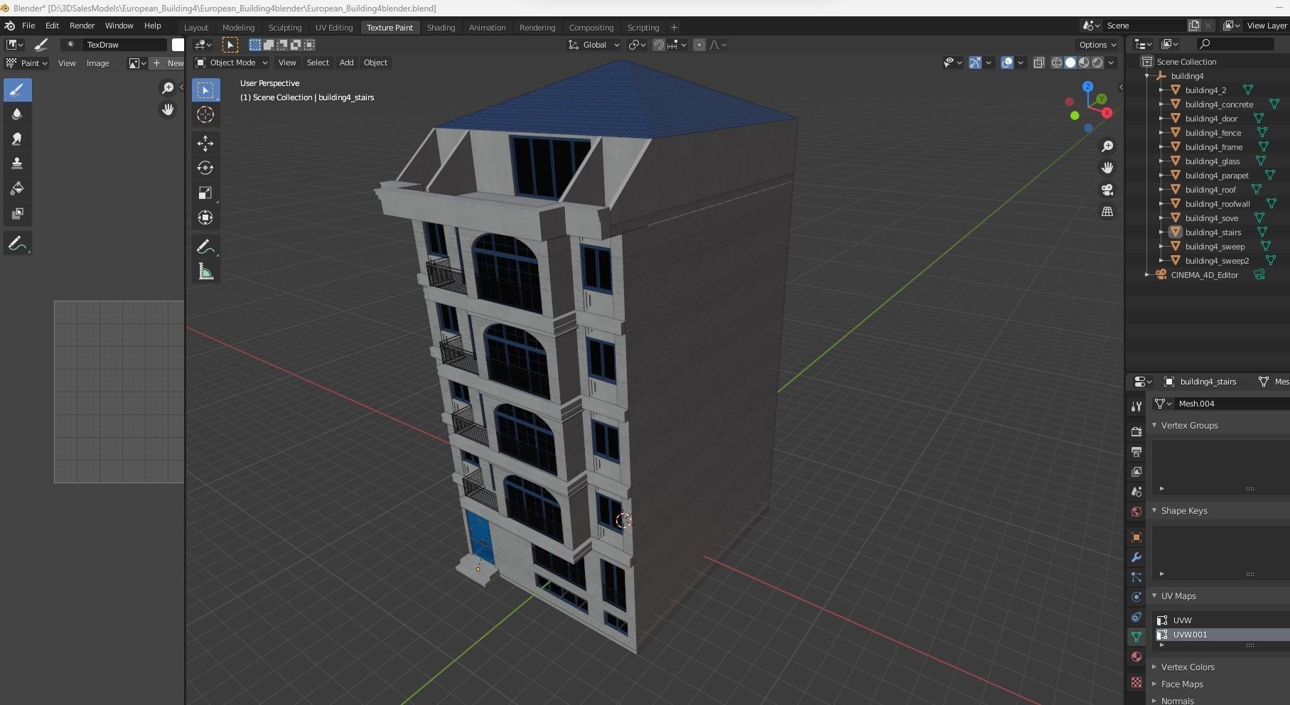European Buildings Set 3D model_25