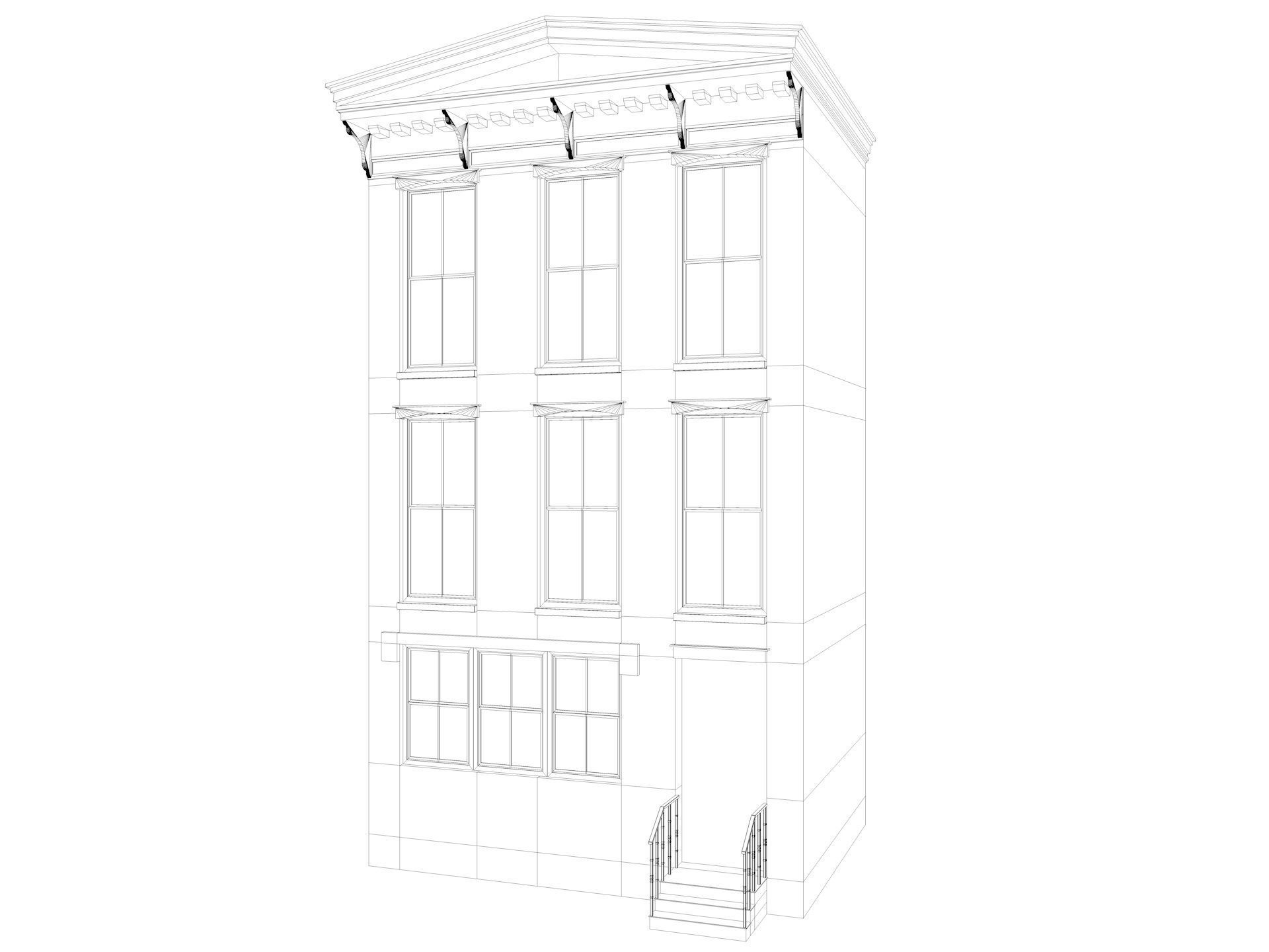 European Buildings Set 3D model_16