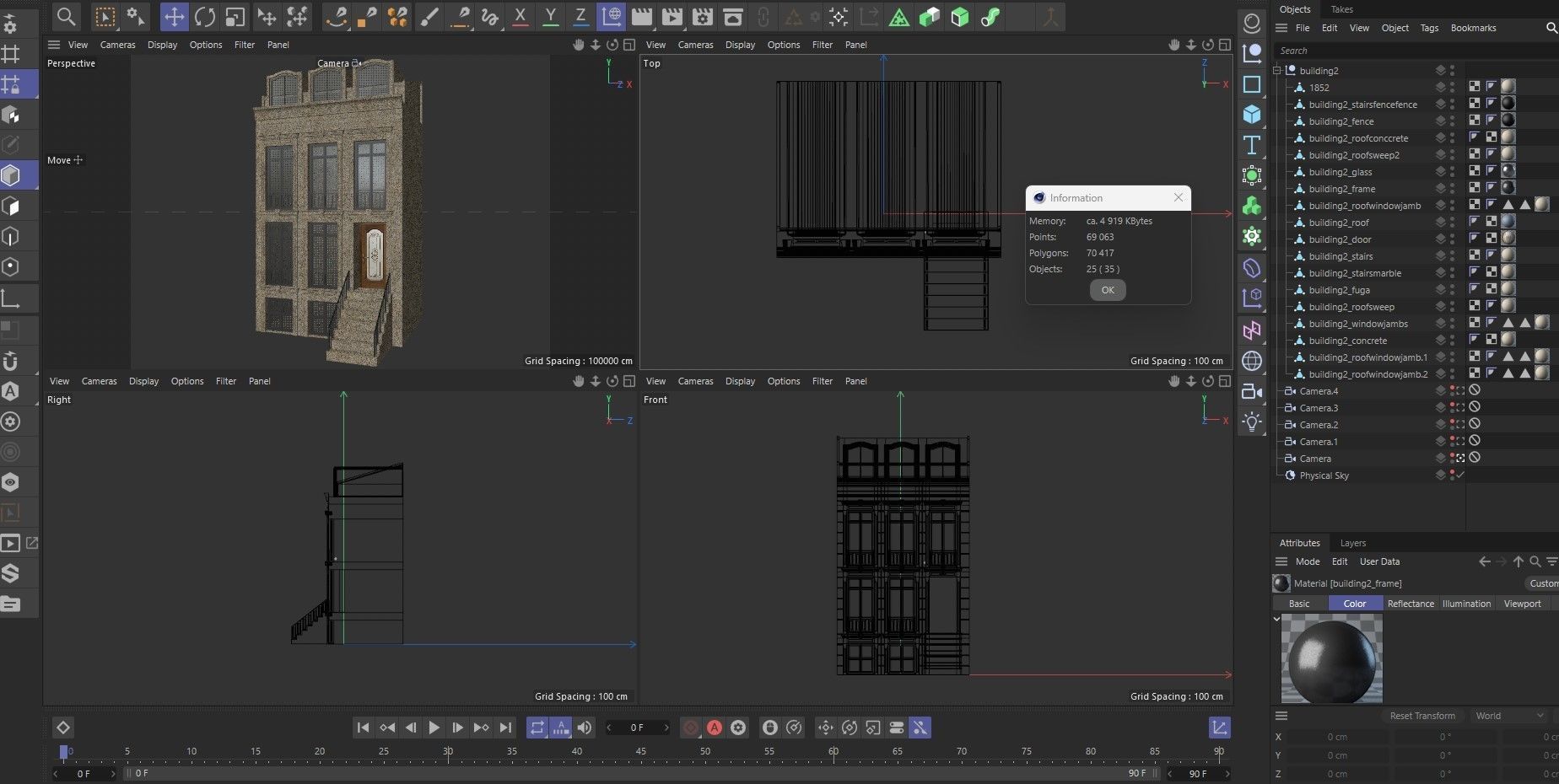 European Buildings Set 3D model_13
