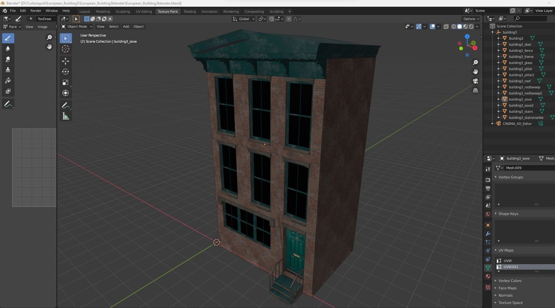 European Buildings Set 3D model_19