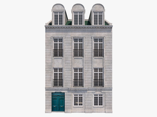 European Buildings Set 3D model 4