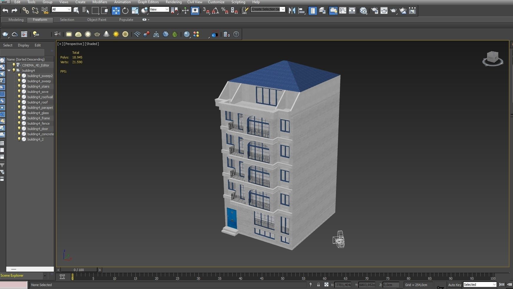 European Buildings Set 3D model_23