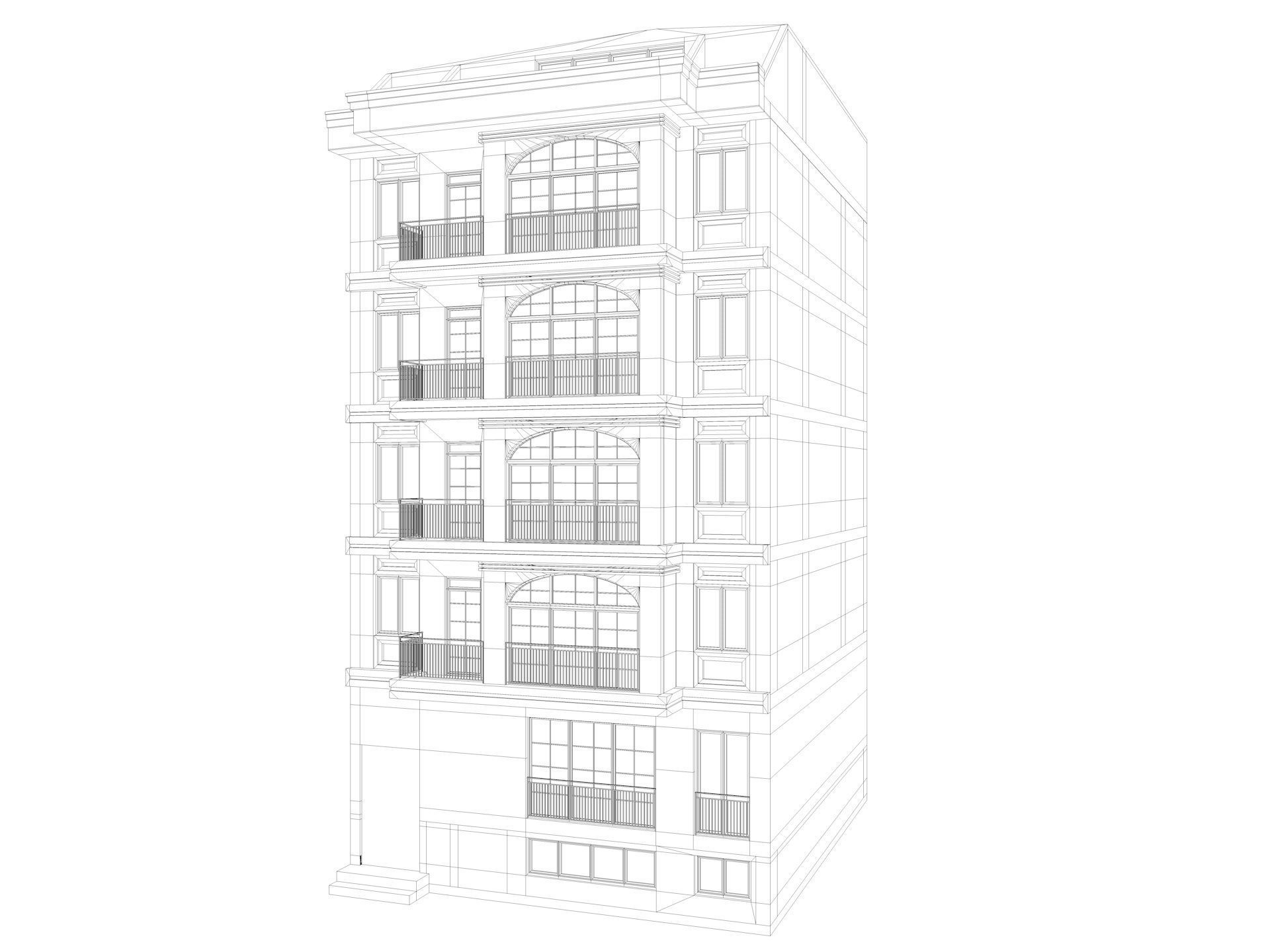 European Buildings Set 3D model_22