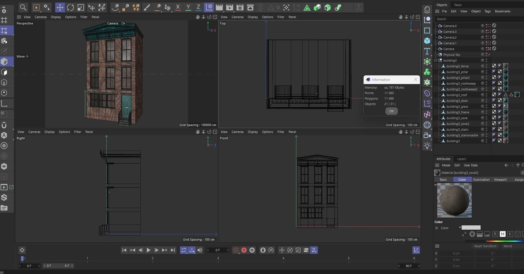 European Buildings Set 3D model_18