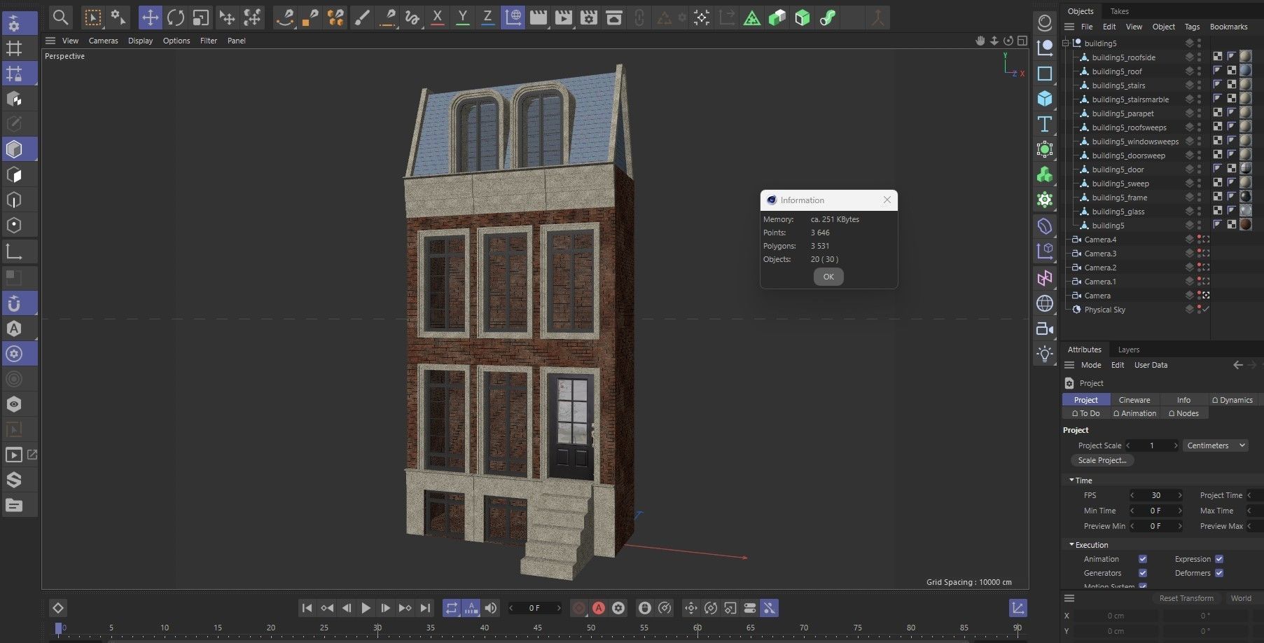 European Buildings Set 3D model_31