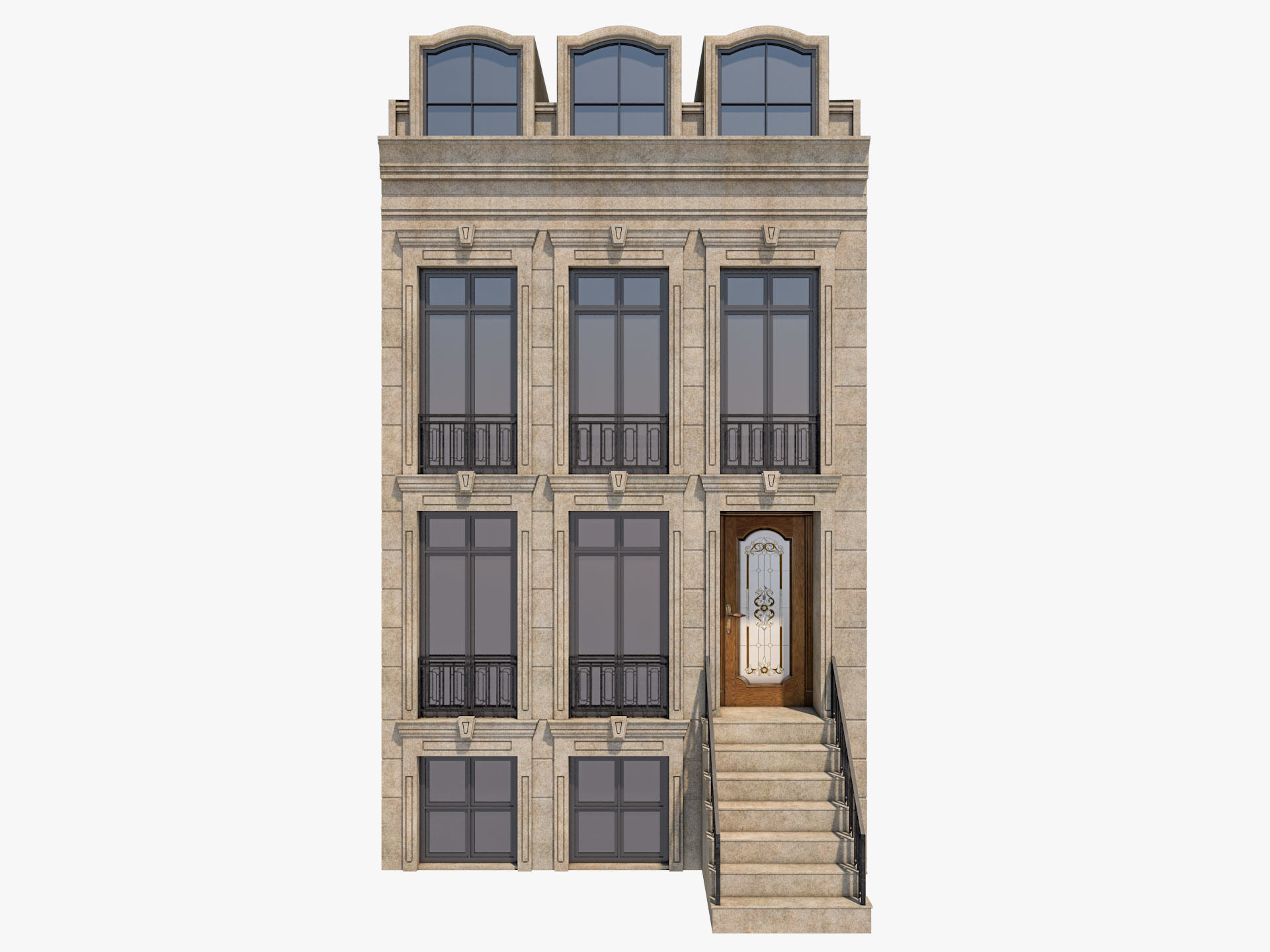 European Buildings Set 3D model_8