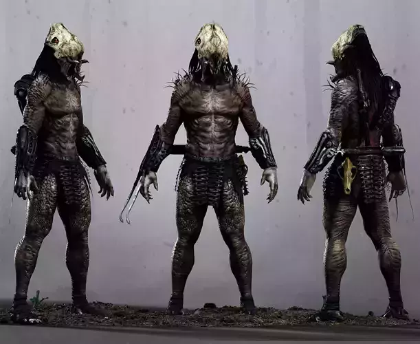 Feral Predator Low-poly 3D model