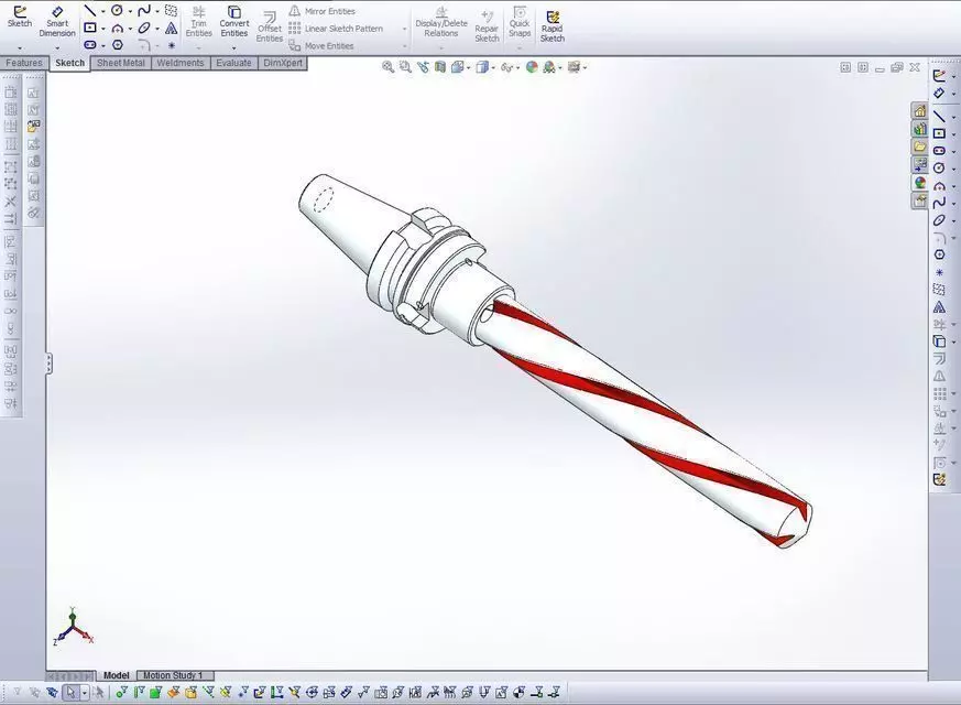 BT 40 Tool Holder With Drill Bit Free 3D model_0