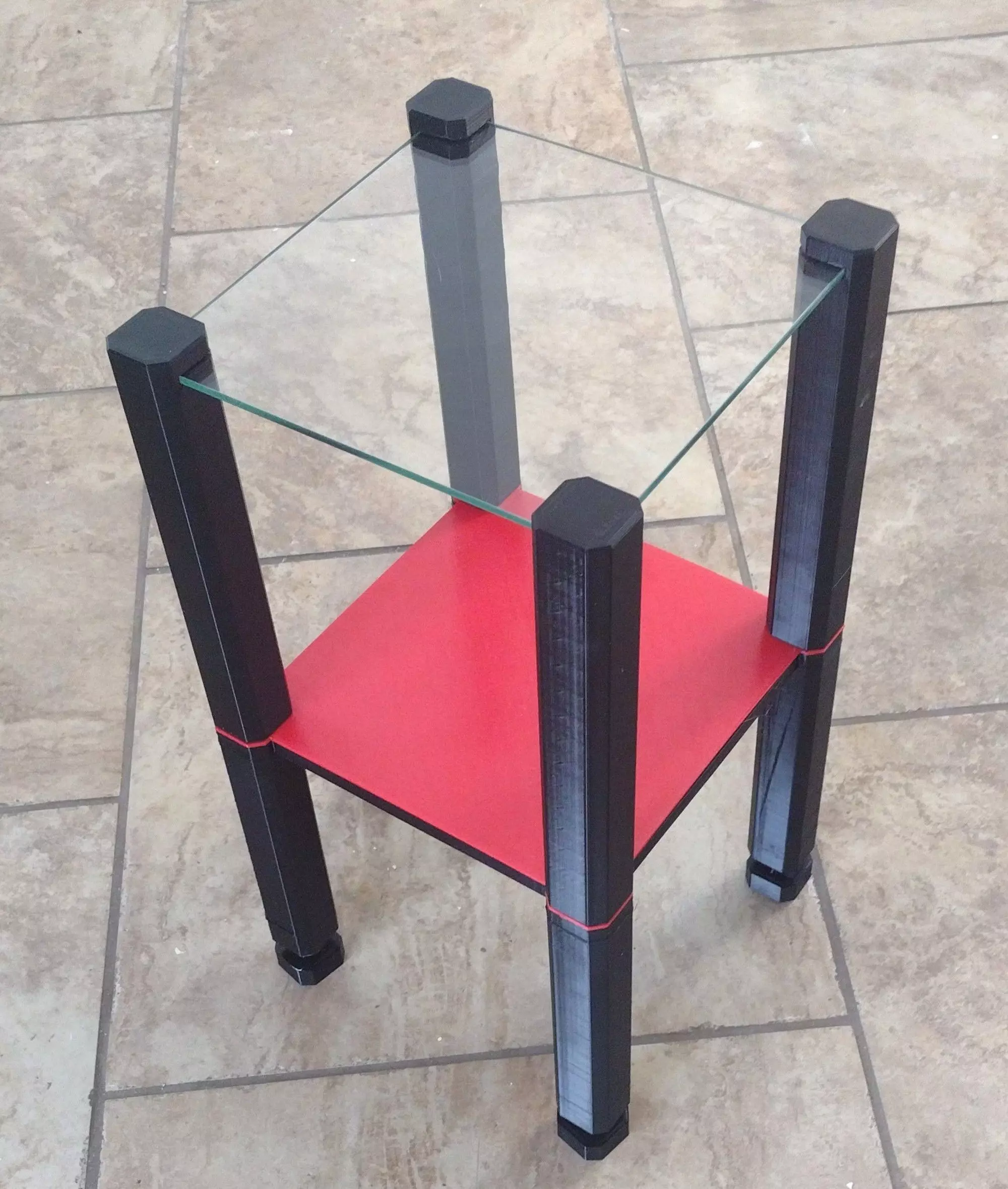 3D Printed Glass Top End Table or Night Stand 3D print model_0