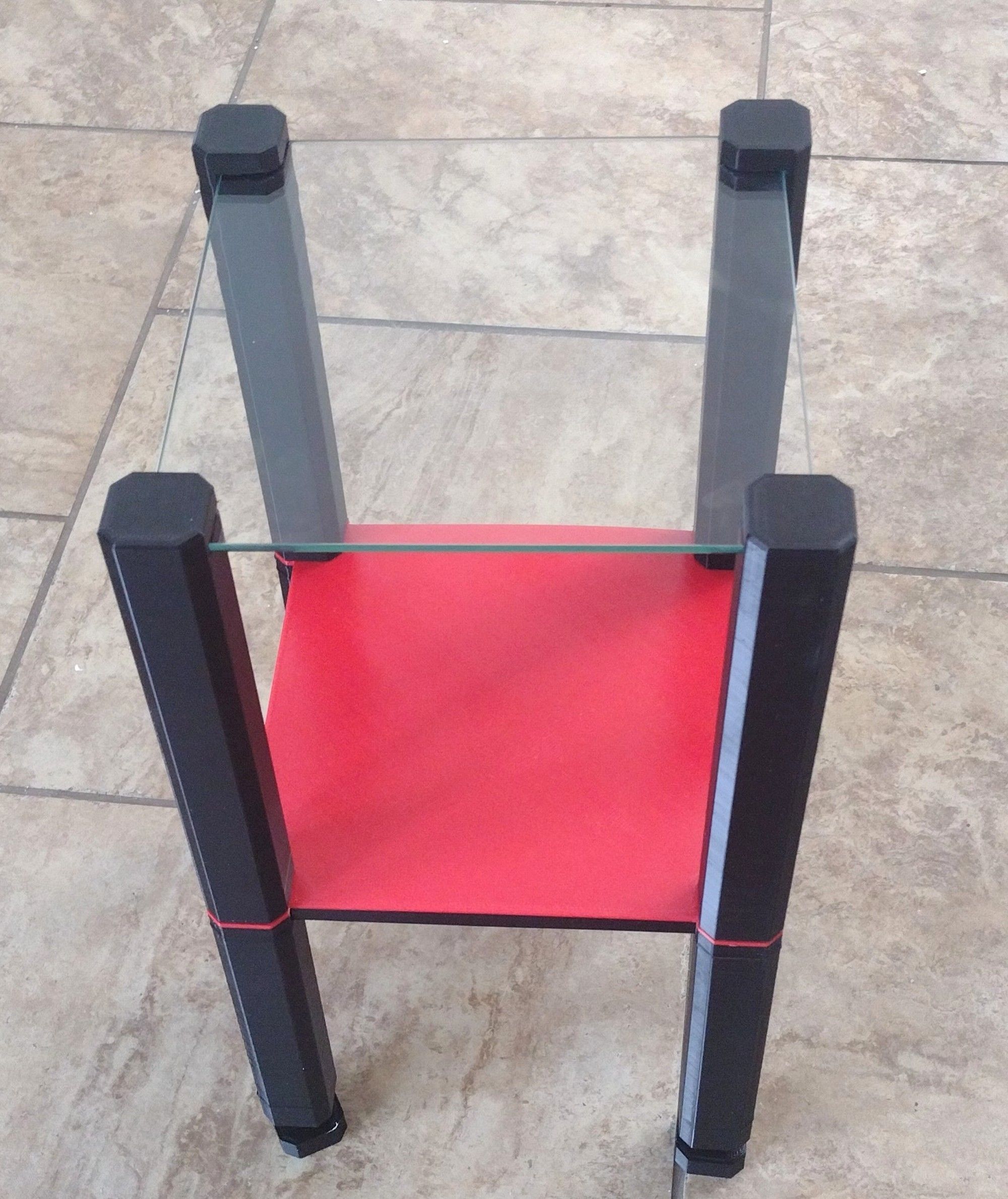 3D Printed Glass Top End Table or Night Stand 3D print model_2