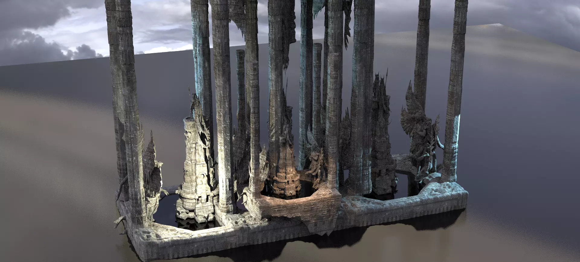 Fallen Angel Blood Font Dark 9 3D model_0